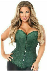 Daisy Corsets Lavish Dark Green Brocade Corset