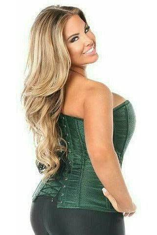 Daisy Corsets Lavish Dark Green Brocade Corset