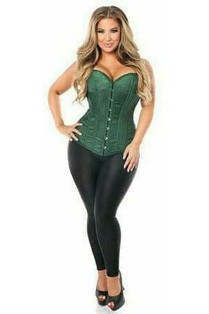 Daisy Corsets Lavish Dark Green Brocade Corset