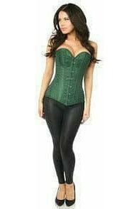 Daisy Corsets Lavish Dark Green Brocade Corset