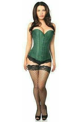 Daisy Corsets Lavish Dark Green Brocade Corset