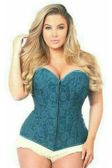 Daisy Corsets Lavish Dark Teal Lace Overbust Corset w/Zipper