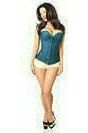 Daisy Corsets Lavish Dark Teal Lace Overbust Corset w/Zipper