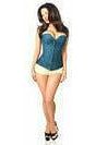 Daisy Corsets Lavish Dark Teal Lace Overbust Corset w/Zipper