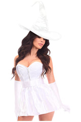 Daisy Corsets Lavish 4 PC White Witch Corset Costume - Daisy Corsets