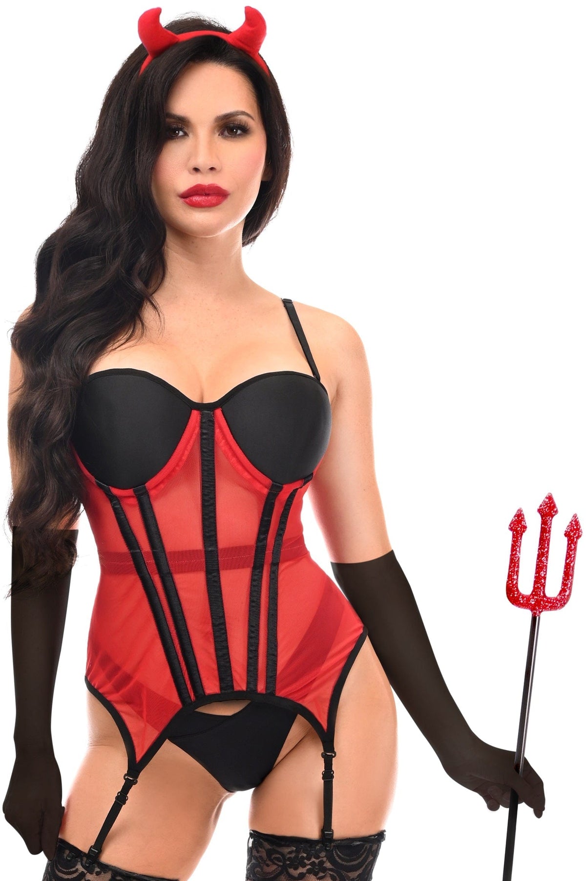 Daisy Corsets Lavish 4 PC Sexy Devilish Diva Lingerie Costume - Daisy Corsets