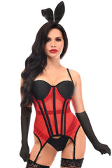 Daisy Corsets Lavish 4 PC Red/Black Sexy Bunny Lingerie Costume