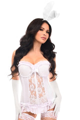 Daisy Corsets Lavish 4 PC White Bunny Bustier Corset Costume