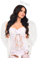 Daisy Corsets Lavish 4 PC White Angel Bustier Corset Costume