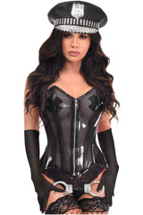 Daisy Corsets Lavish 4 PC Clear Black Cop Corset Costume - Daisy Corsets