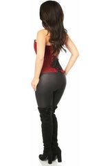 Daisy Corsets Lavish Red Glitter Front Zipper Corset