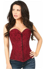 Daisy Corsets Lavish Wine Lace Overbust Corset w/Zipper