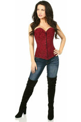 Daisy Corsets Lavish Wine Lace Overbust Corset w/Zipper