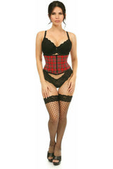 Daisy Corsets Lavish Red Plaid Mini Cincher