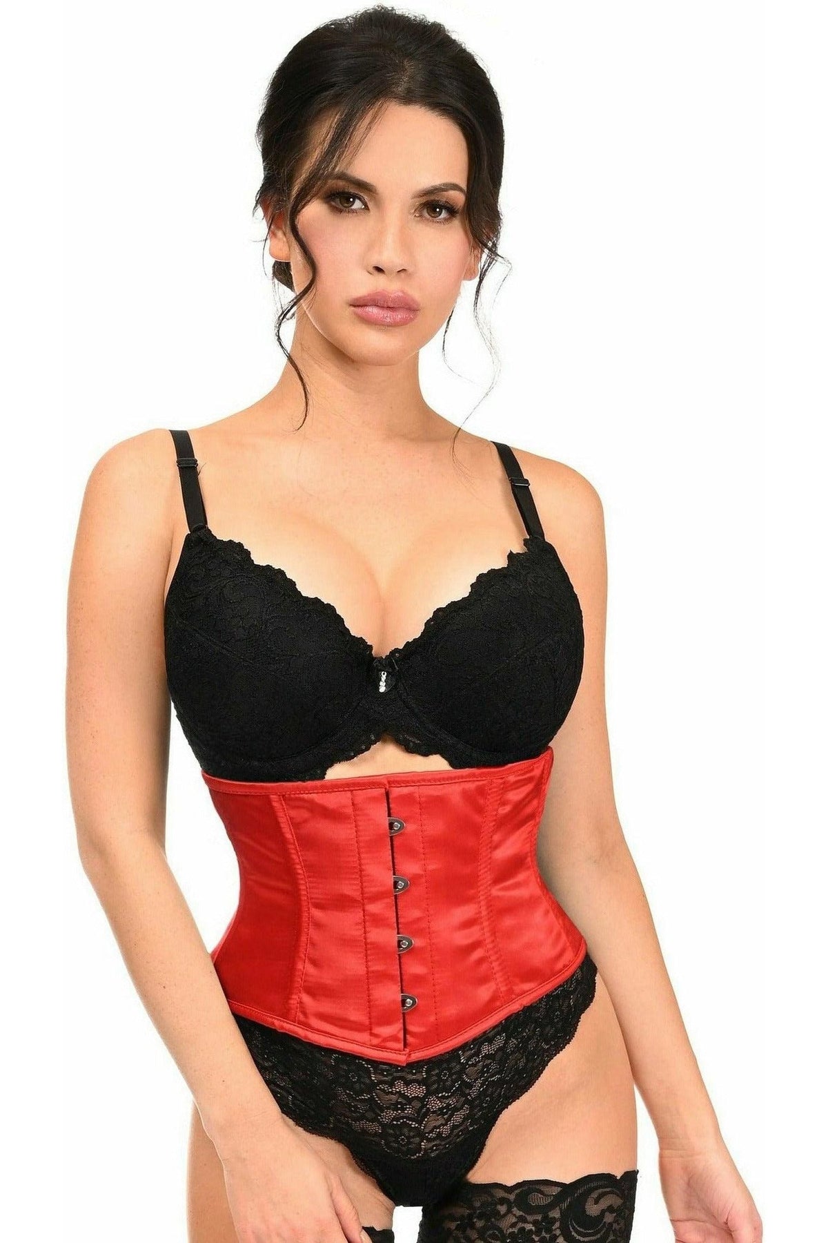 Daisy Corsets Lavish Red Satin Mini Cincher