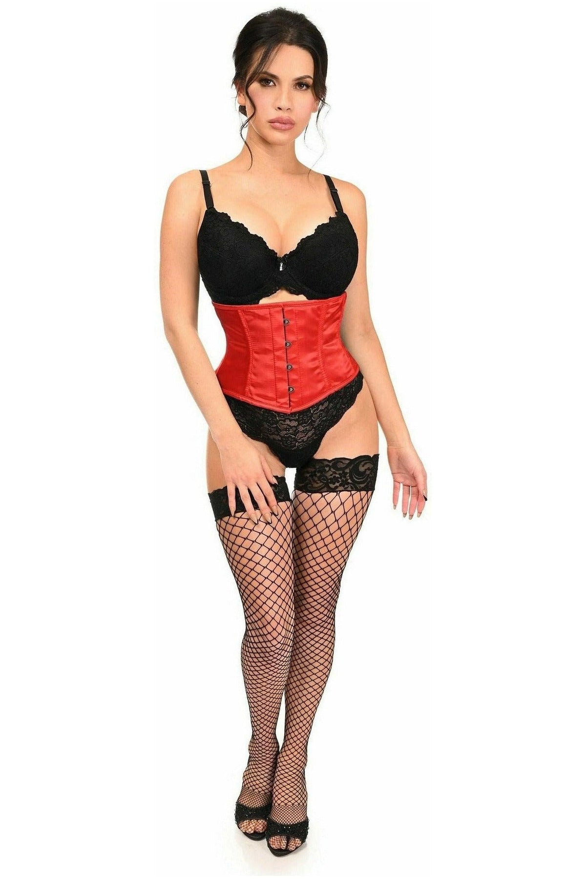 Daisy Corsets Lavish Red Satin Mini Cincher