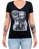 Mouse Lopez Lil Couple Women's V-Neck T-Shirt - Flyclothing LLC