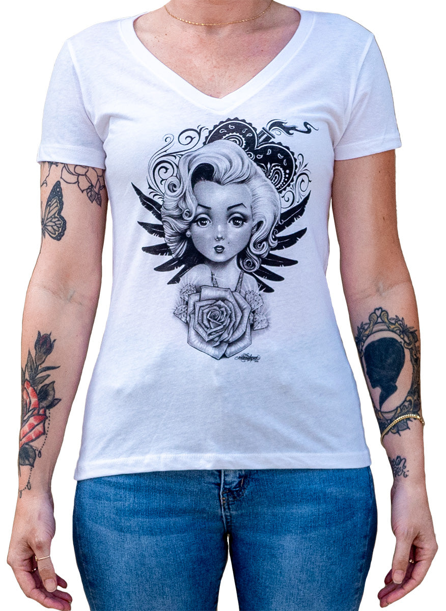 Mouse Lopez Lil Marilyn Womens T-Shirt - Flyclothing LLC