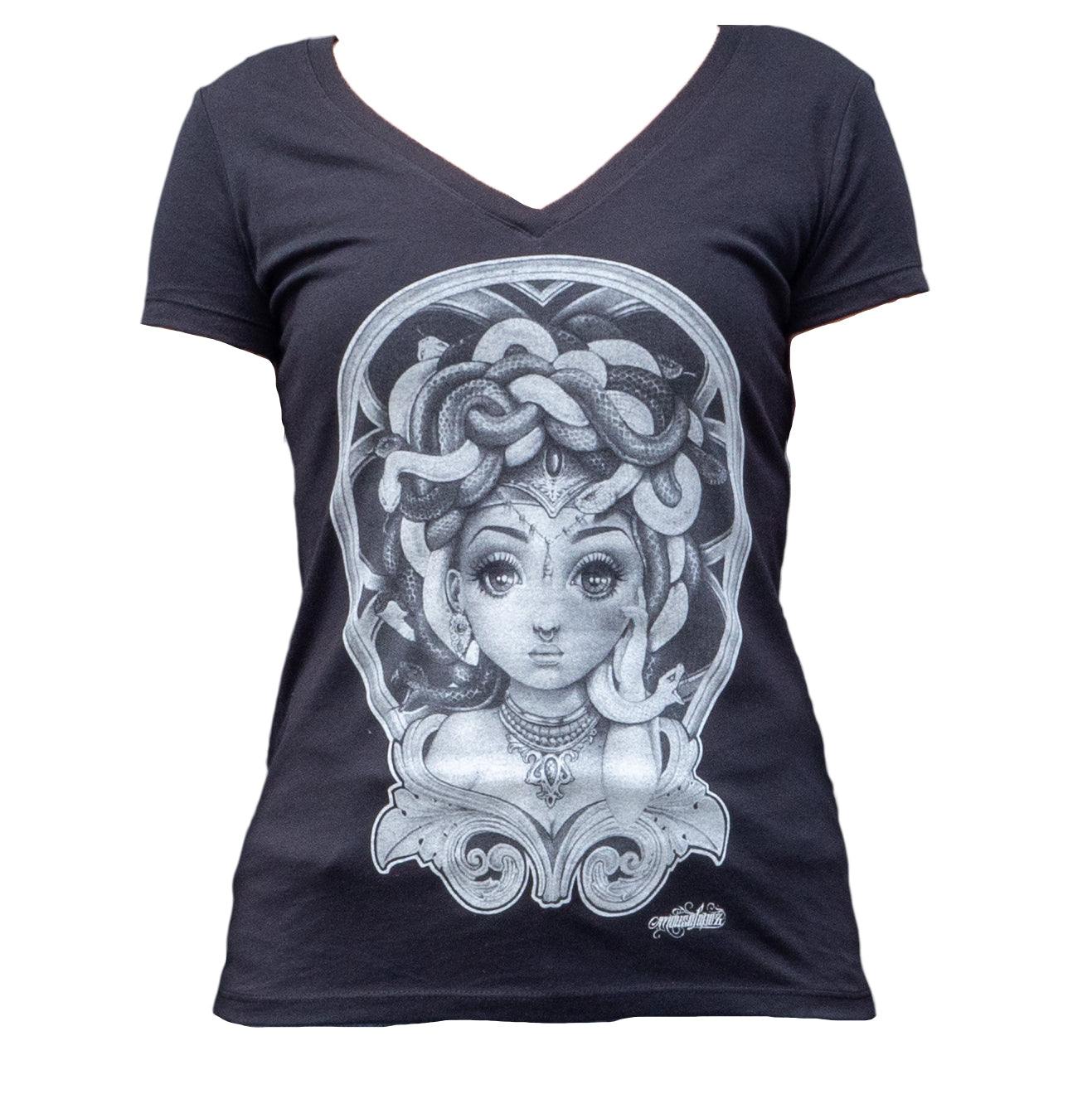 Lil Medusa Women's V-Neck T-Shirt - Flyclothing LLC