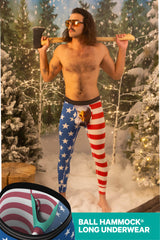 The Mascot | American Flag Ball Hammock® Long Johns