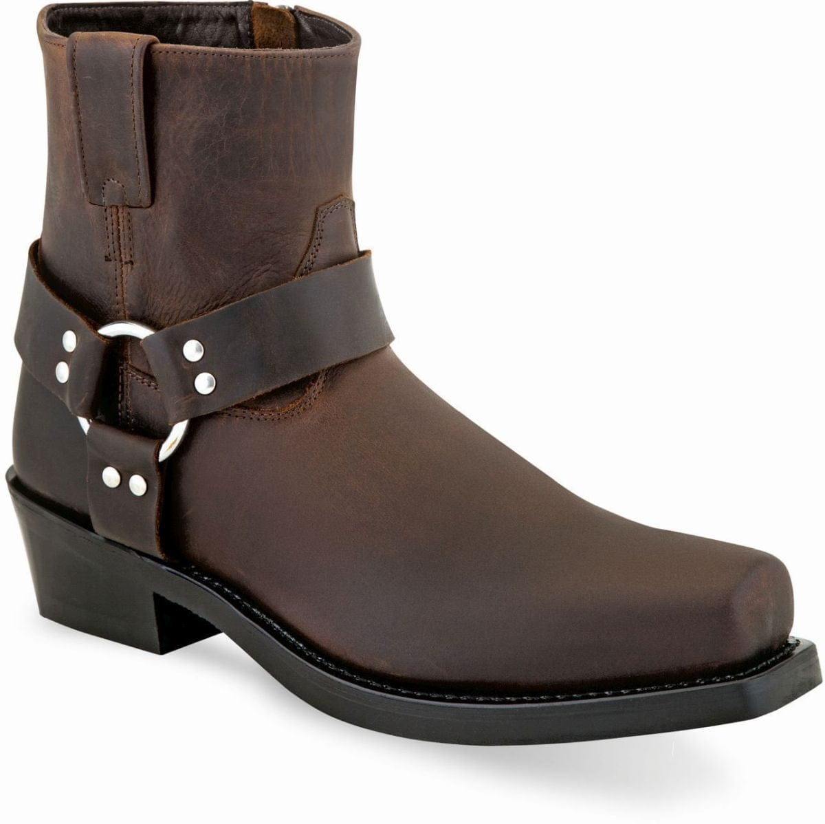 Old West Brown Men's Square Toe Harness Boots - Old West