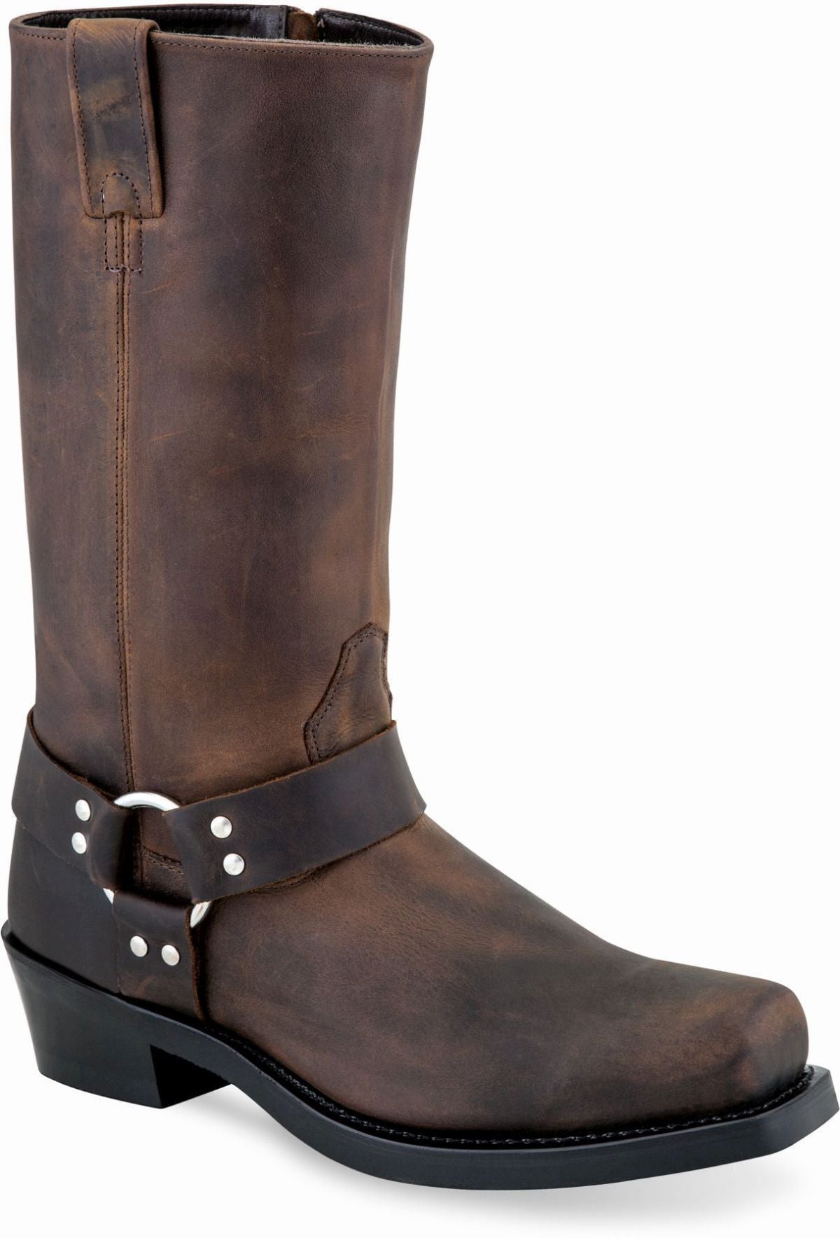 Old West Brown Men's Square Toe Harness Boots
