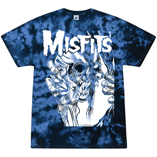 Misfits Eyeball Blue Tie Dye Men's T-Shirt