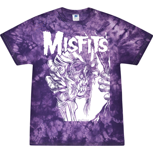 Misfits Eyeball Purple Tie Dye Men's T-Shirt