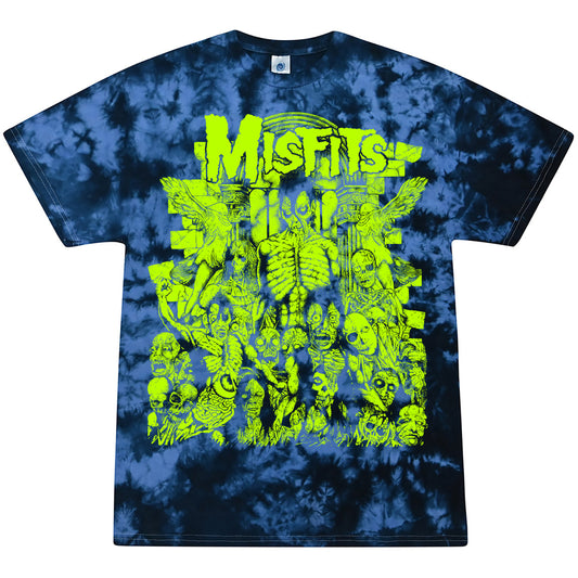 Misfits Earth AD Blue Green Tie Dye T-Shirt