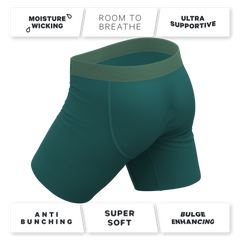 The Maldives | Teal Long Leg Ball Hammock® Pouch Underwear With Fly