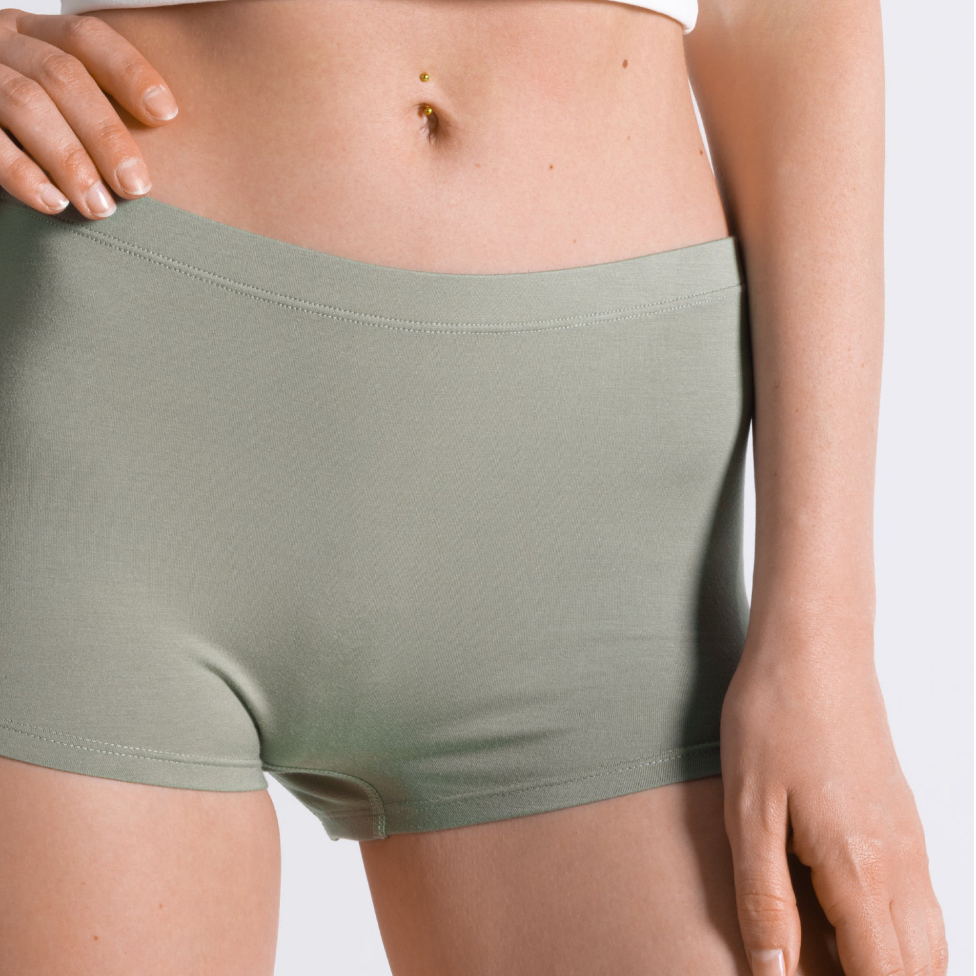 The Manzanilla | Olive Green Modal Boyshort Underwear