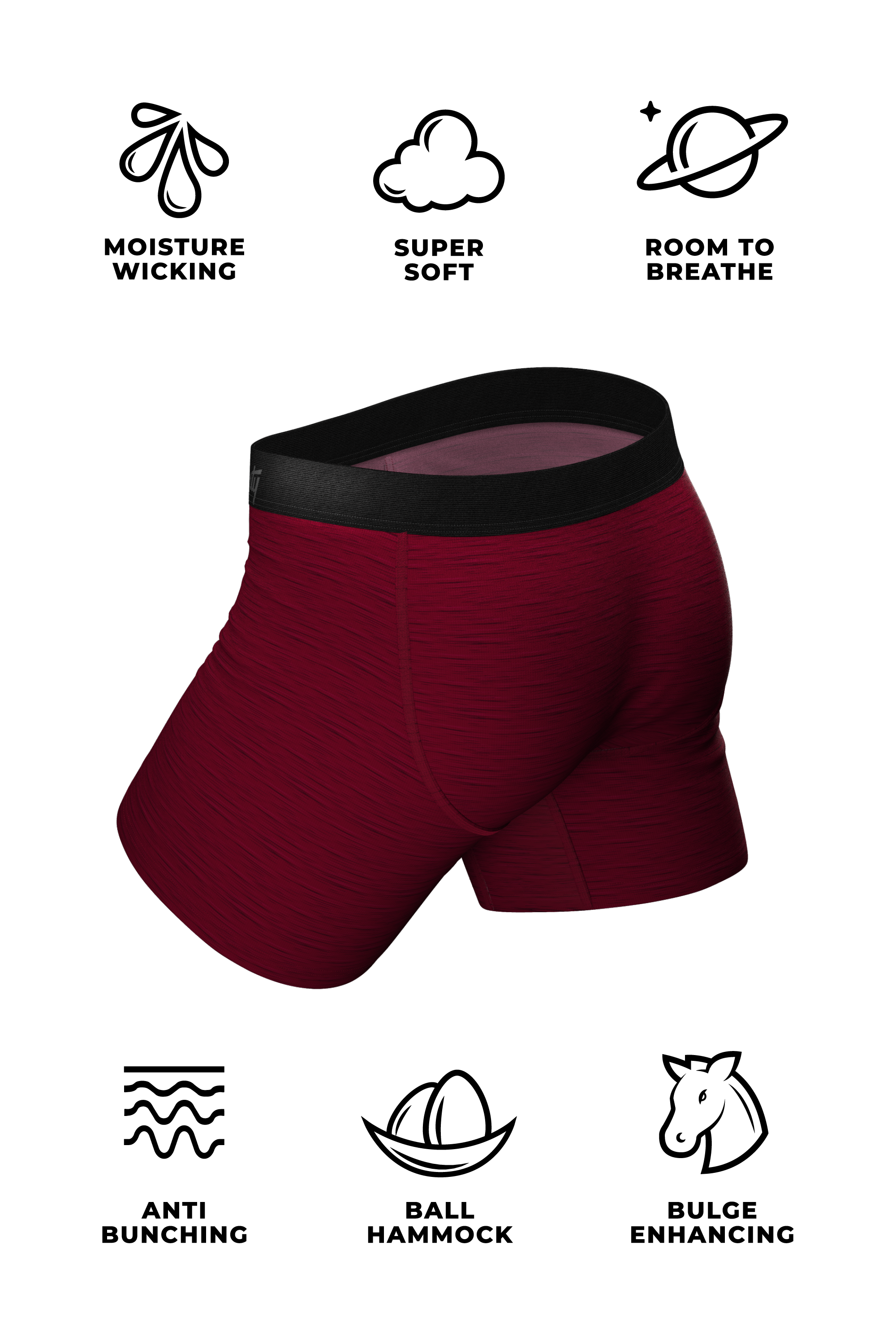 The Mars Landing | Red Space Dye Ball Hammock® Boxer Briefs