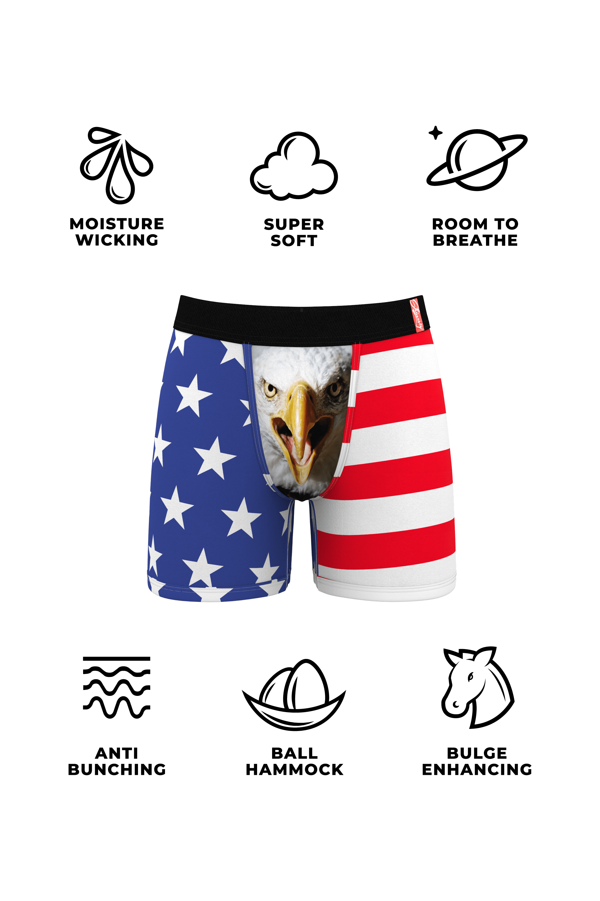 Let Freedom Ring | The Mascot Cheeky Undies, Bralette and Ball Hammock® Boxer Pack - Shinesty