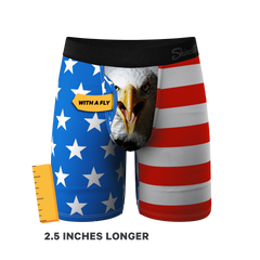 The Mascot | American Flag Long Leg Ball Hammock® Pouch Underwear With Fly