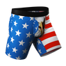 The Mascot | American Flag Long Leg Ball Hammock® Pouch Underwear With Fly