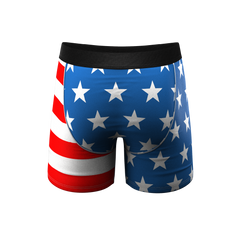 The Mascot | American Flag Ball Hammock® Pouch Underwear With Fly - Shinesty