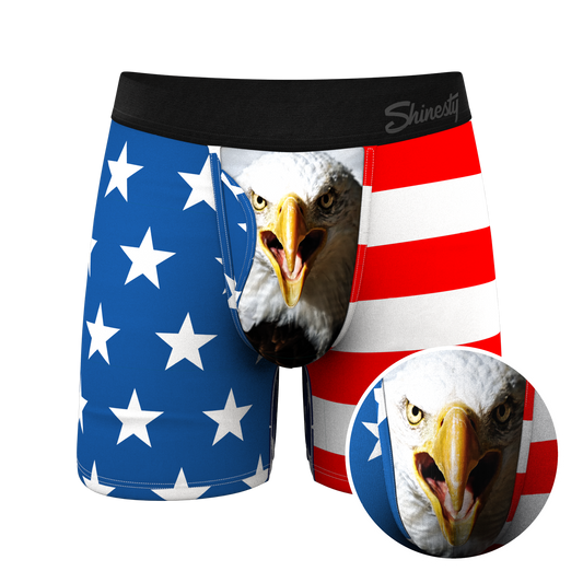 The Mascot | American Flag Ball Hammock® Pouch Underwear With Fly - Shinesty