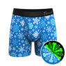 The Melt In Your Mouth | Glow in the Dark Naughty Snowflakes Ball Hammock® Pouch Underwear With Fly