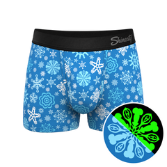 The Melt In Your Mouth | Glow In The Dark Naughty Snowflakes Ball Hammock® Pouch Trunks Underwear