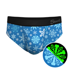 The Melt In Your Mouth | Glow In The Dark Naughty Snowflakes Ball Hammock® Pouch Underwear Briefs