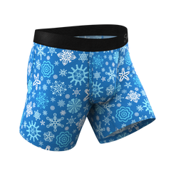 The Melt In Your Mouth | Glow In The Dark Naughty Snowflakes Ball Hammock® Pouch Underwear