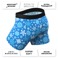 The Melt In Your Mouth | Glow In The Dark Naughty Snowflakes Ball Hammock® Pouch Underwear