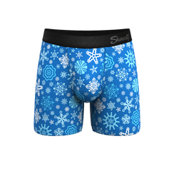 The Melt In Your Mouth | Glow In The Dark Naughty Snowflakes Ball Hammock® Pouch Underwear