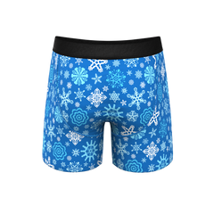 The Melt In Your Mouth | Glow in the Dark Naughty Snowflakes Ball Hammock® Pouch Underwear With Fly