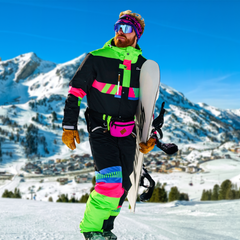 The Steep And Deep | Men's Retro Black Ski Suit