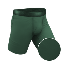 The Money Tree | Forrest Green Tonal Long Leg Ball Hammock® Pouch Underwear With Fly