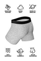 The Gray Area | Heather Grey Ball Hammock® Boxer and Cheeky Matching Couples Underwear 2 Pack