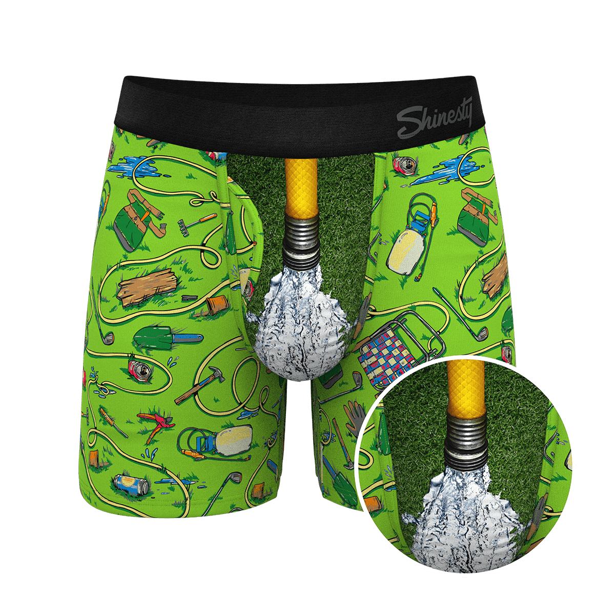 The Nice Piece Of Grass | Gardening Hose Ball Hammock® Pouch Underwear With Fly - Shinesty