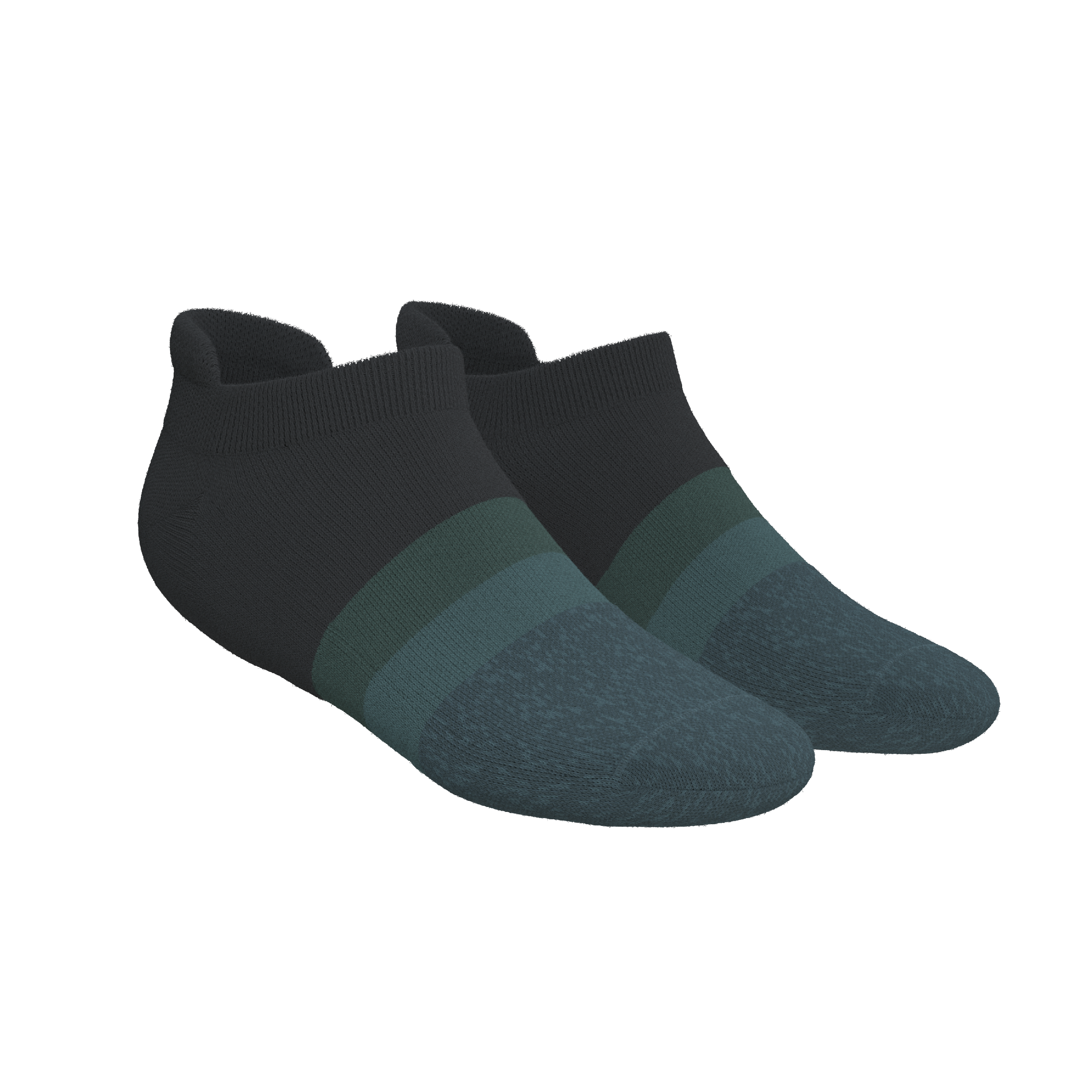 The Night Owl | Black and Teal Heel Hammock™ Ankle Socks