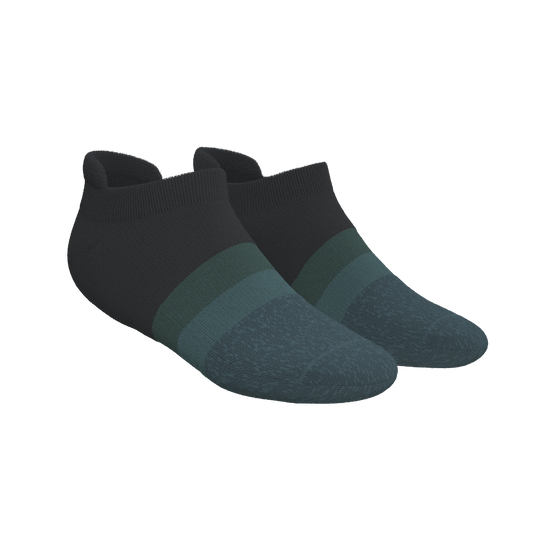 The Night Owl | Black and Teal Heel Hammock™ Ankle Socks